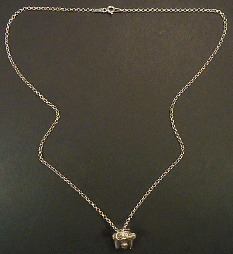 Sterling Silver Dial Phone Necklace