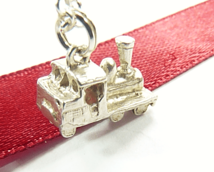 Sterling Silver Steam Train Necklace
