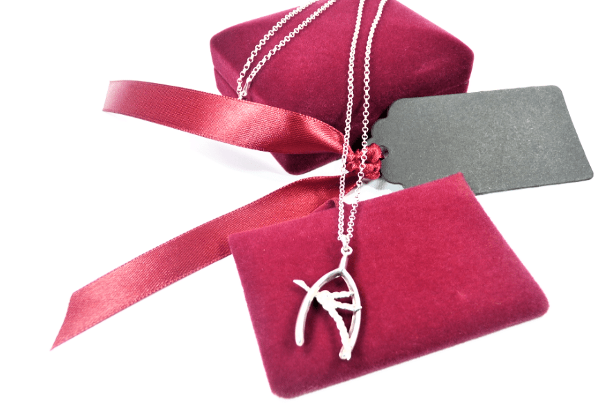 Sterling Silver Wishbone Lucky Charm Necklace