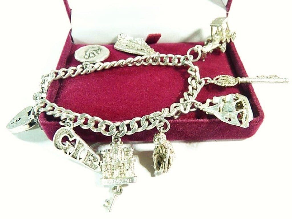 Sterling Silver Gibraltar Charm Bracelet