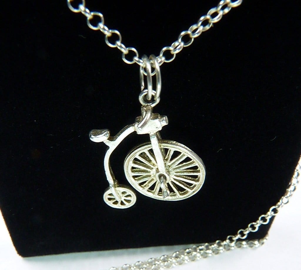 Sterling Silver Penny Farthing Necklace