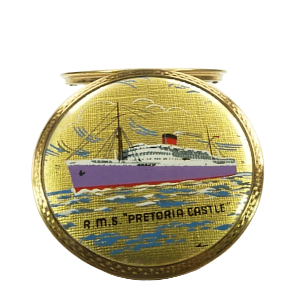 Stratton Ship Vintage Stratton Ship / Boat Powder Compact R M S PRETORIA CASTLE – The ...