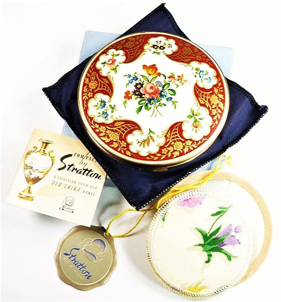 Stratton Old China Enamelled Powder Compact