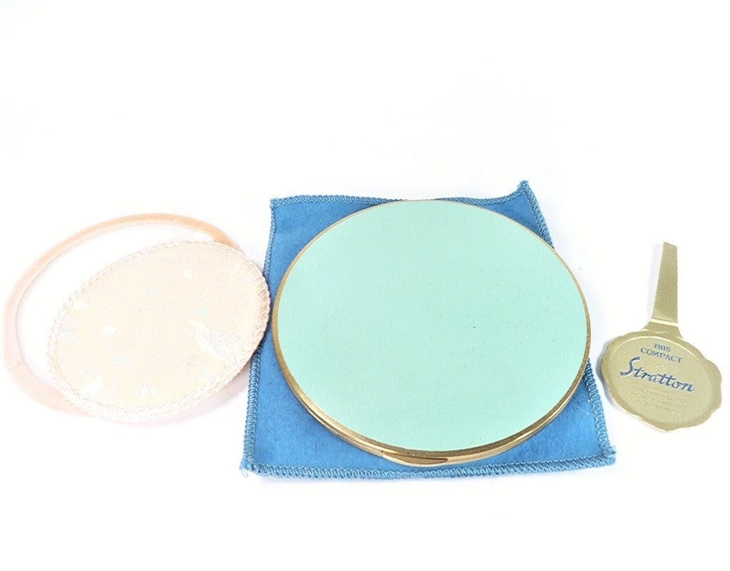 Turquoise Enamel Rare 1930s Powder Compact