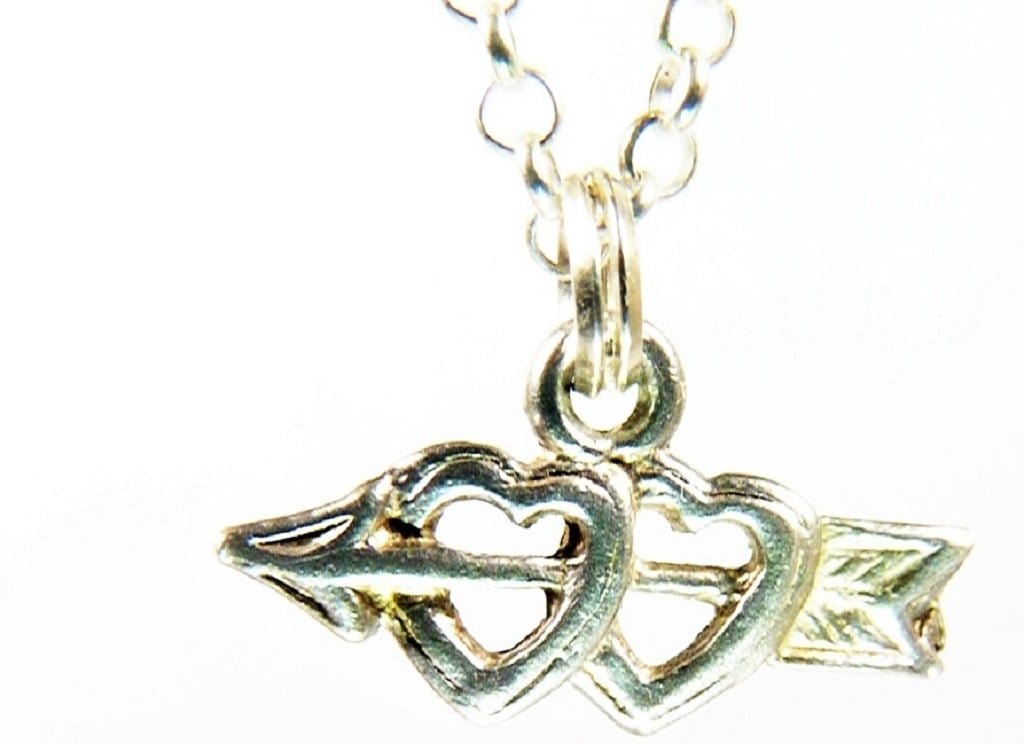 Valentines Day Silver Necklace
