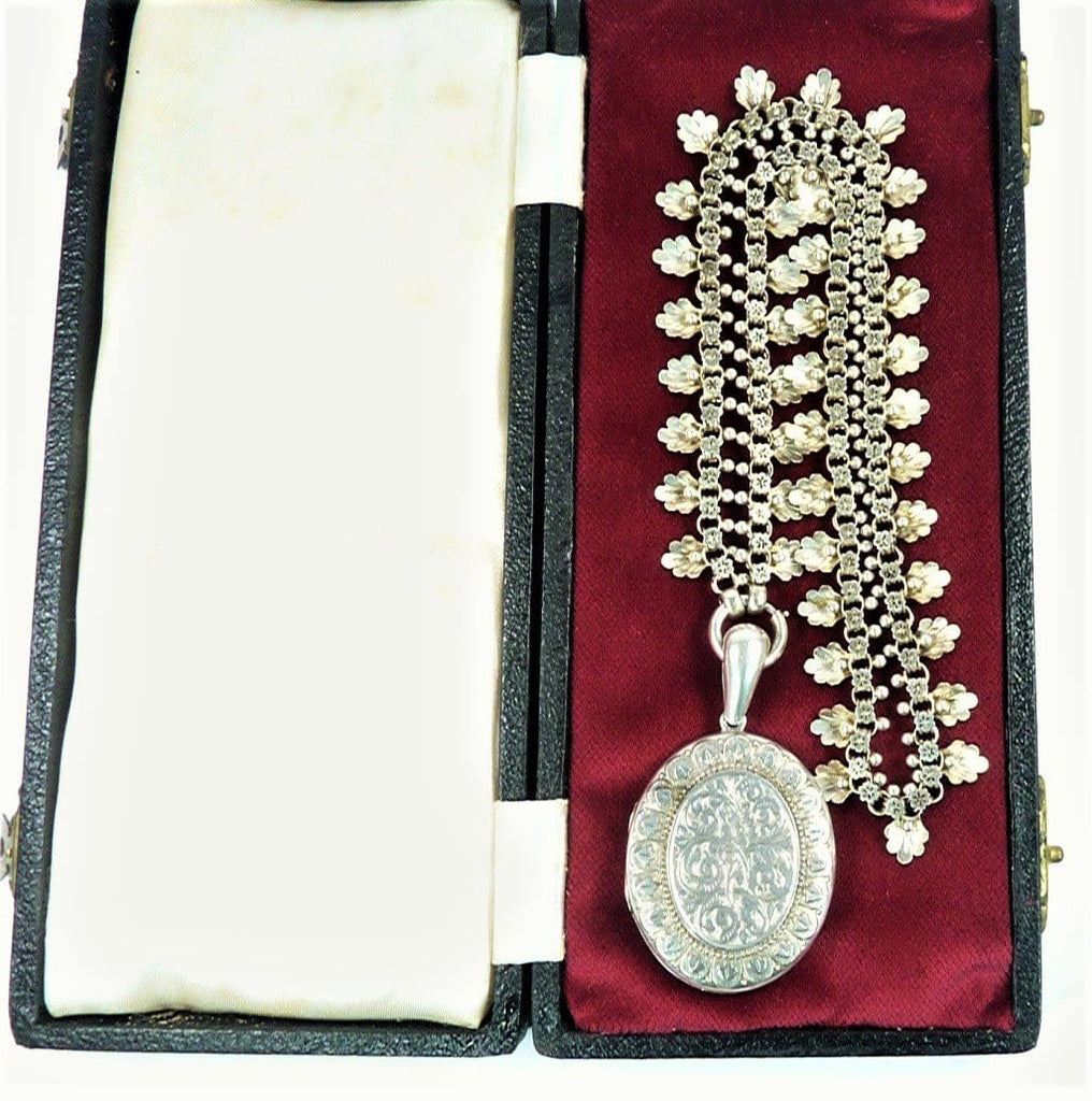 Victorian Sterling Silver Pendant With Original