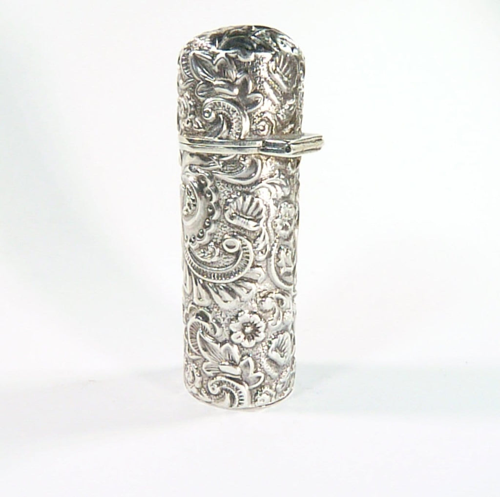 Victorian Sterling Silver Perfume Bottle 