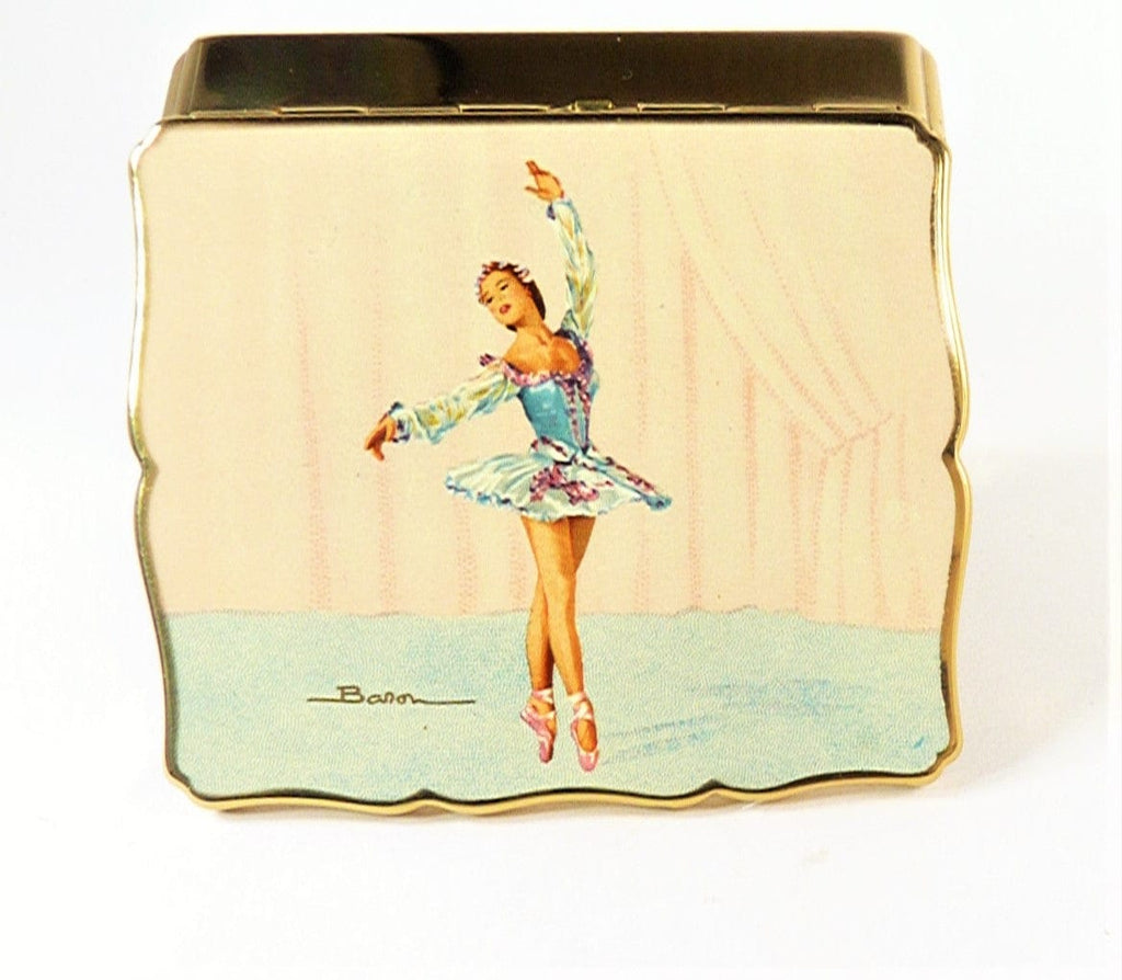Vintage Ballerina Themed Musical Compact