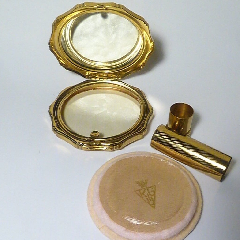 Vintage Foundation Compact Mirror 