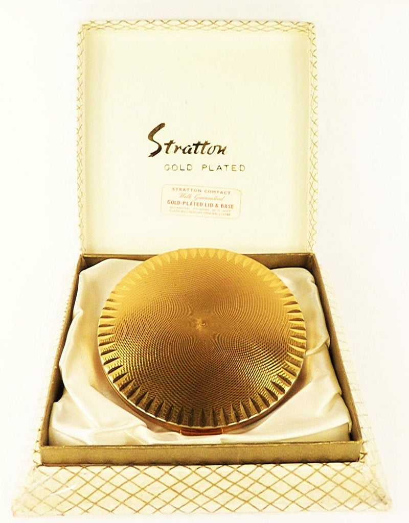 Vintage Gold Plated Stratton Compact Mirror
