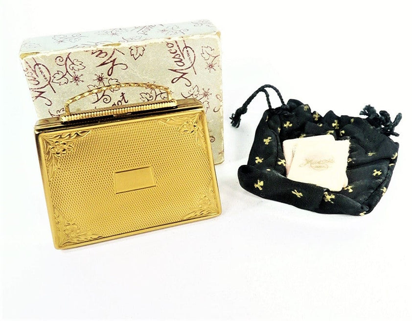 Boxed 1950s Mascot Handbag Shaped Musical Powder Compact – The Vintage ...