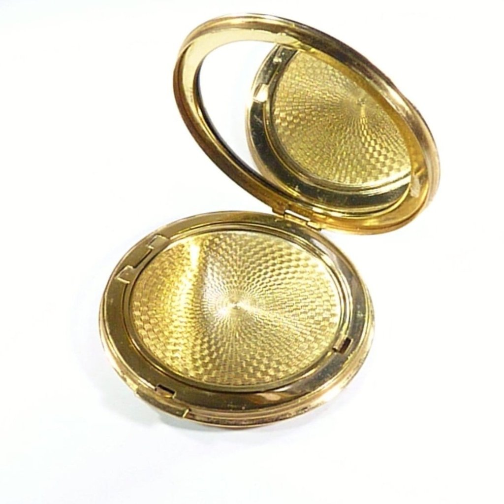 Refillable Loose Powder Compact Case With Mirror – The Vintage Compact Shop