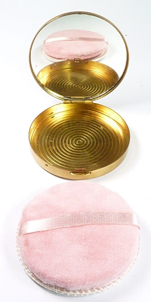 Vintage Compact Mirror For Loose Foundation
