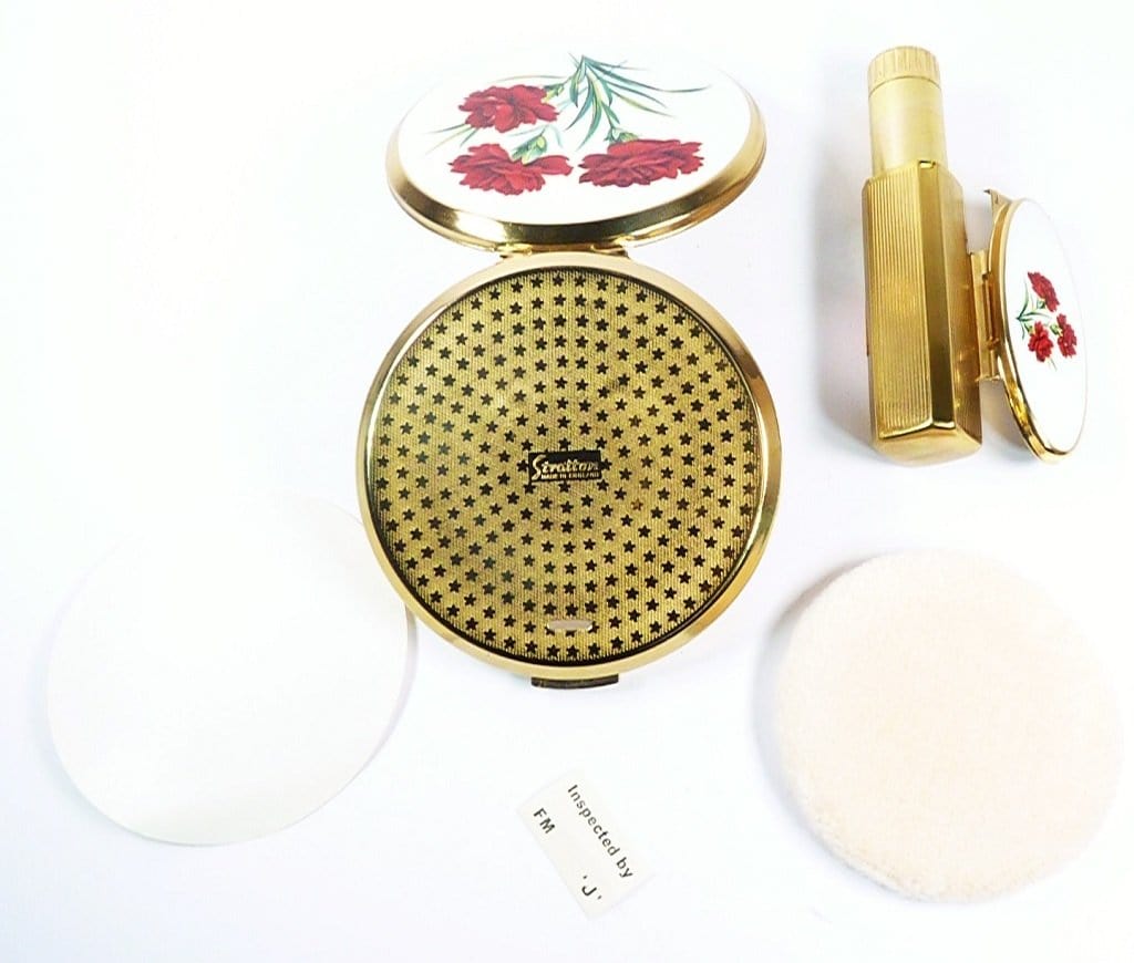 Vintage Lipstick Matching Compact Mirror