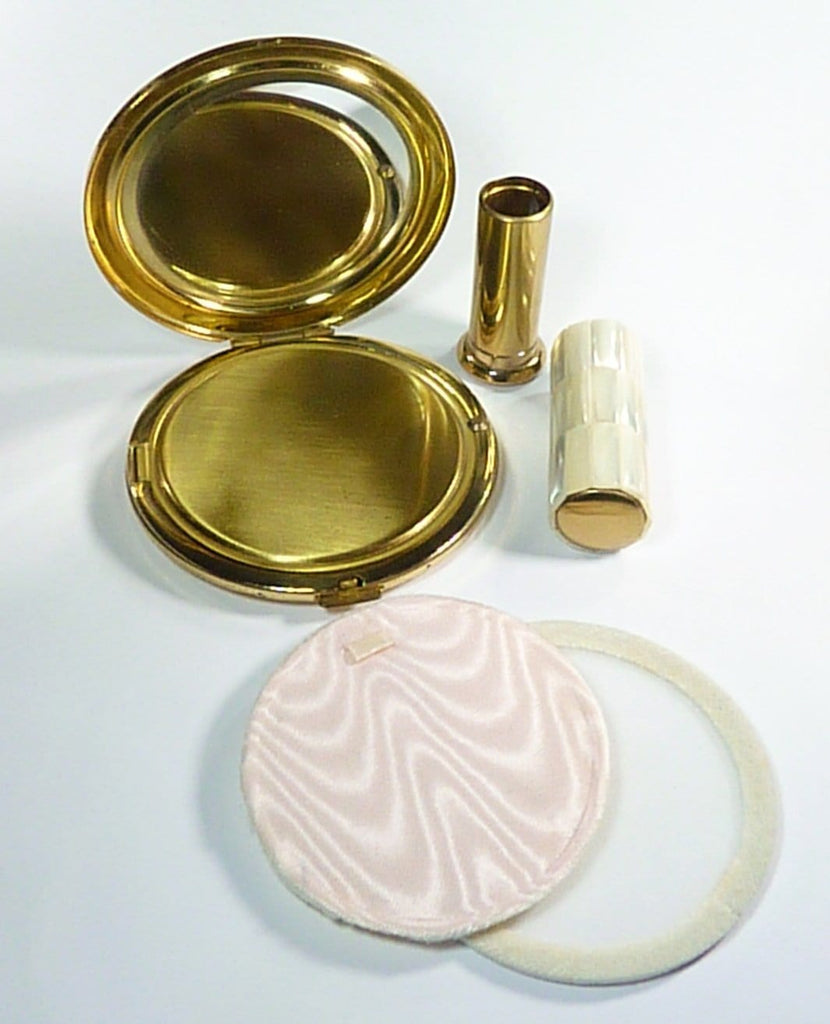 Vintage Loose Powder Compact Mother Of Pearl