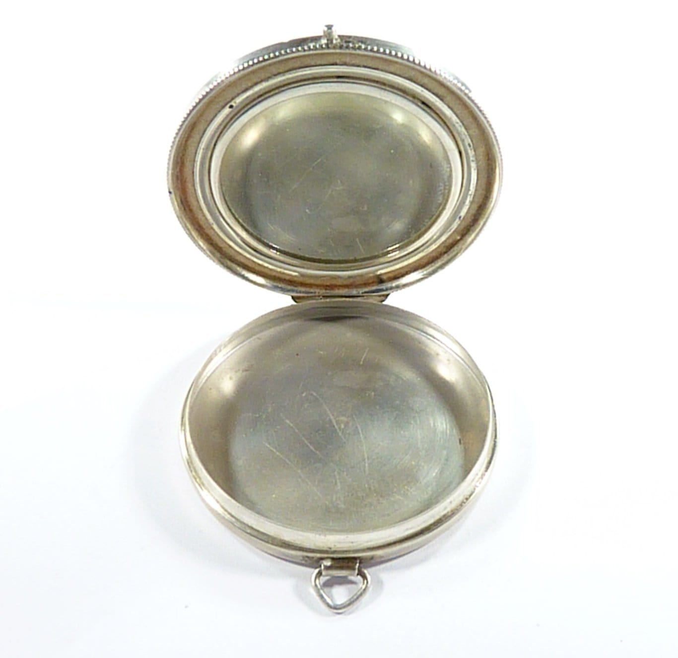 Hallmarked Silver Fob Handbag Mirror Initials M V W R BLACKINGTON & CO –  The Vintage Compact Shop