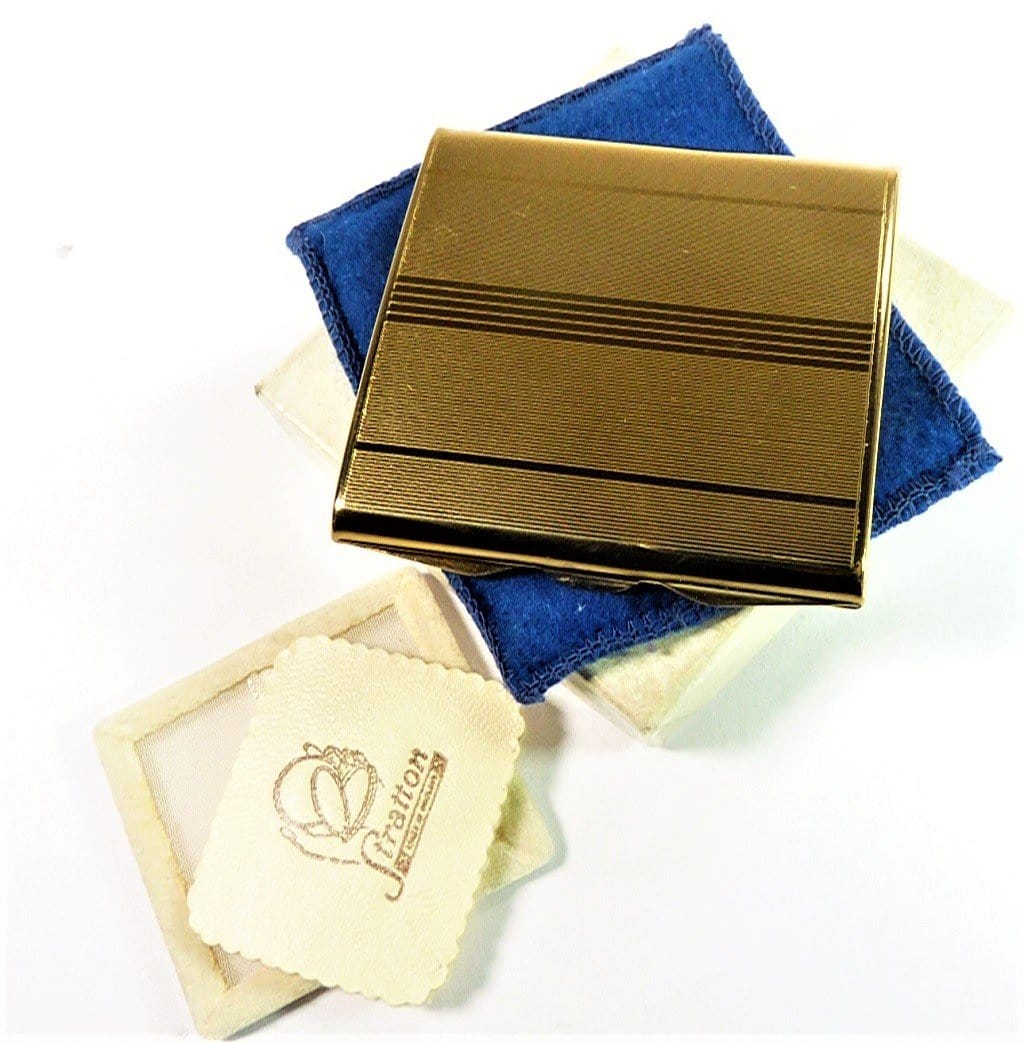 Stratton Square Solid Powder Compact Small Square 1940s Stratton Loose Foundation Compact Mirror – The ...