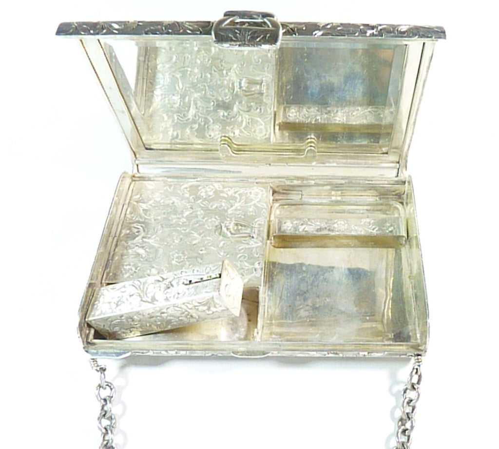 antique hallmarked silver vanity case