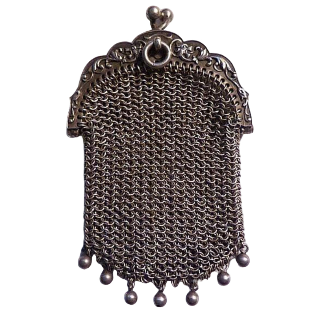 Antique silver purse
