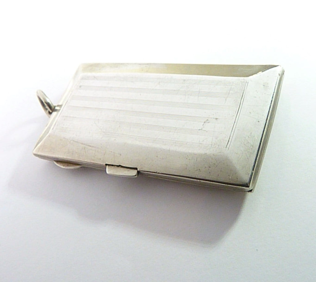 antique sterling silver small cigarette case for ladies