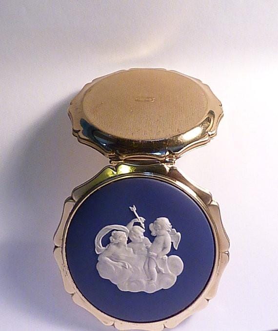 Something blue gifts vintage Valentines gifts for her CUPID 1970s - The Vintage Compact Shop