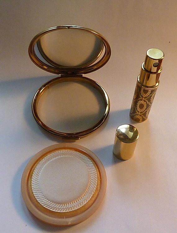 Unused Stratton vanity set vintage compact mirrors cased compacts retro bridesmaids gifts - The Vintage Compact Shop