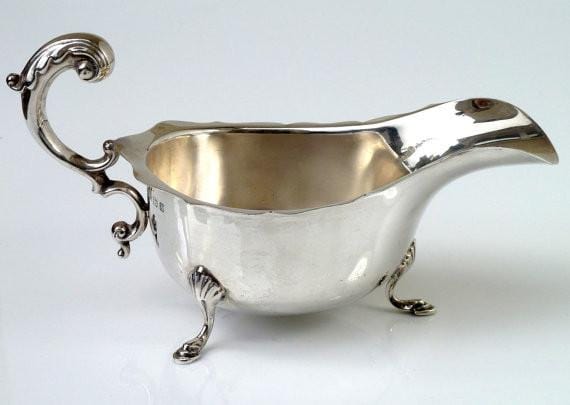 Sterling sauce boat / gravy boat solid silver wedding anniversary gifts wedding gifts for the couple English silver - The Vintage Compact Shop