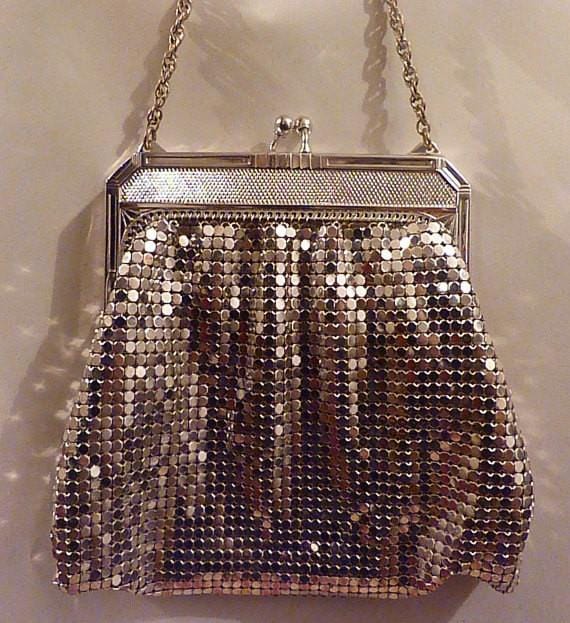 Vintage bridal clutches bags for bridesmaids Whiting & Davis mesh purses antique bags - The Vintage Compact Shop
