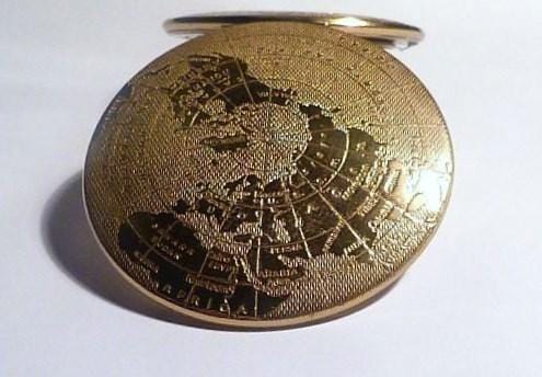 map of the world powder compact
