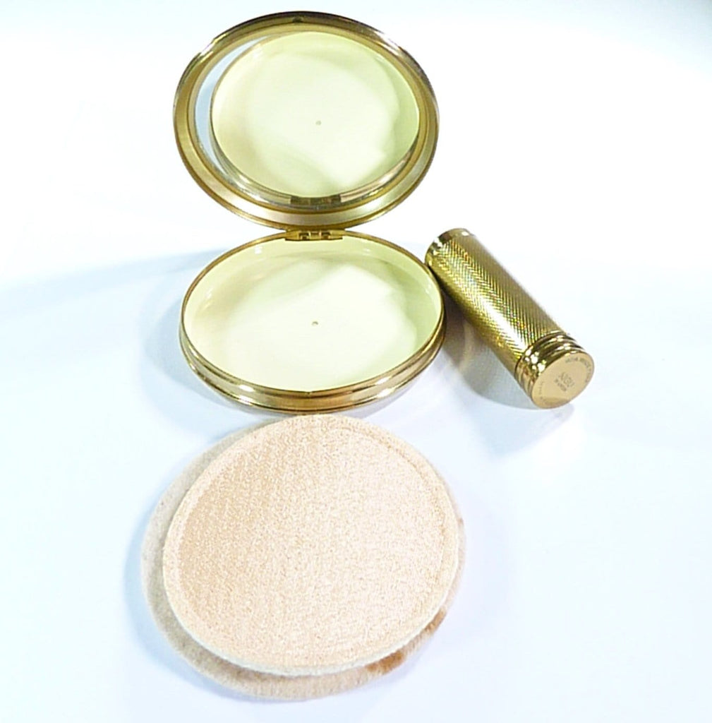 refillable compact case with mirror compressed face powder