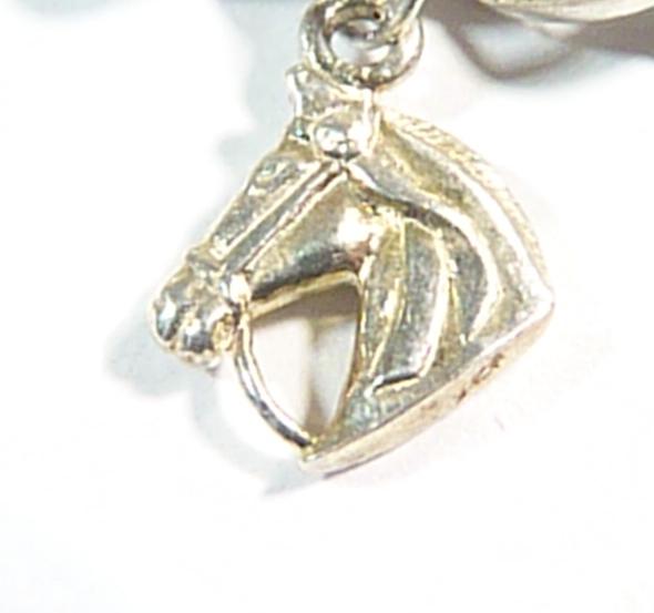 solid silver horse charm