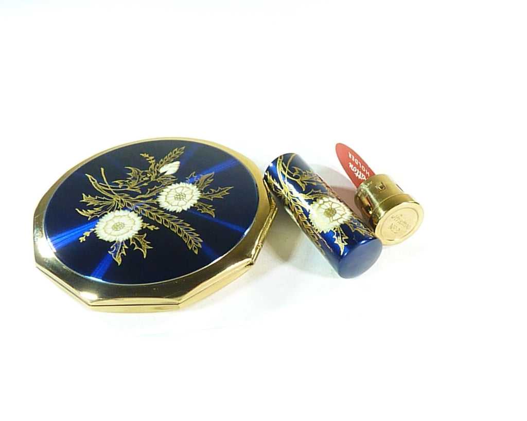 something blue gifts vintage Stratton compact