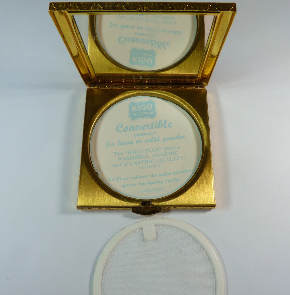 vintage compact for loose face powder